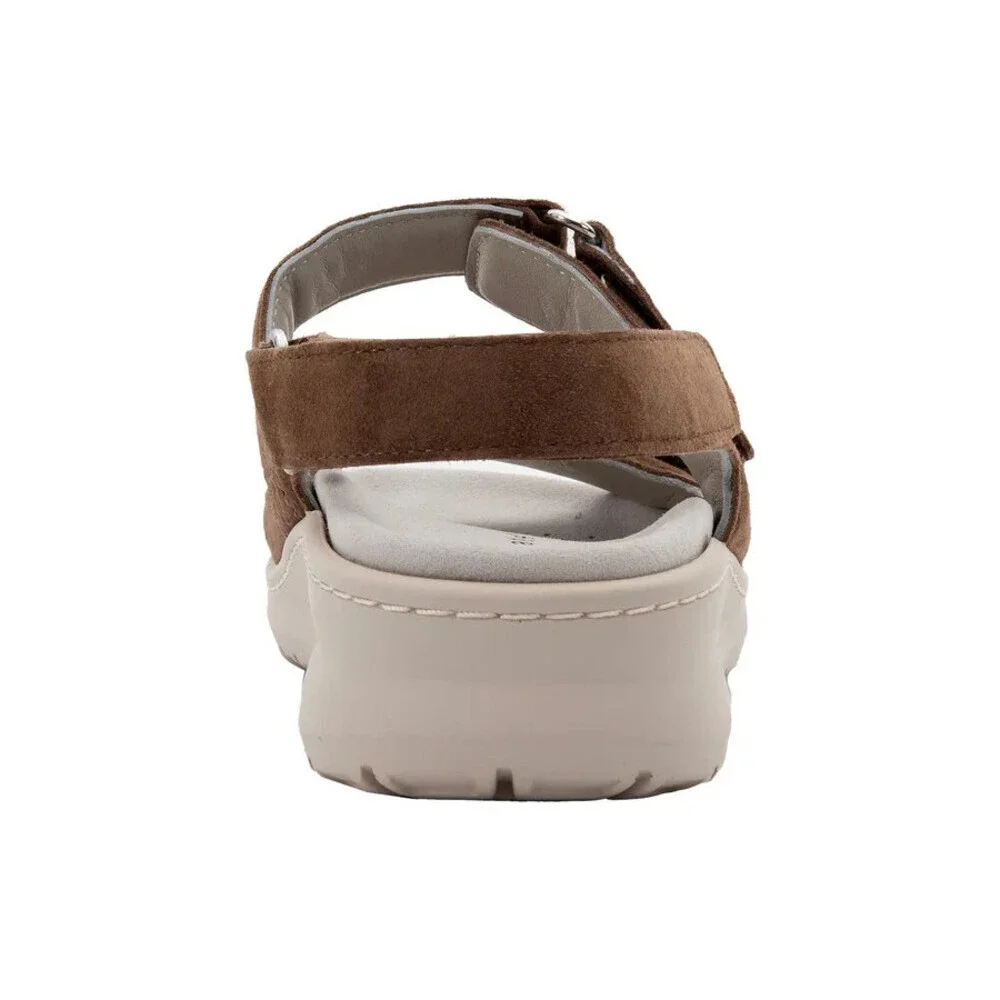 David Tate Key Sandals Women's 10 Brown Suede Adjustable Strap Platform ZOGG1696